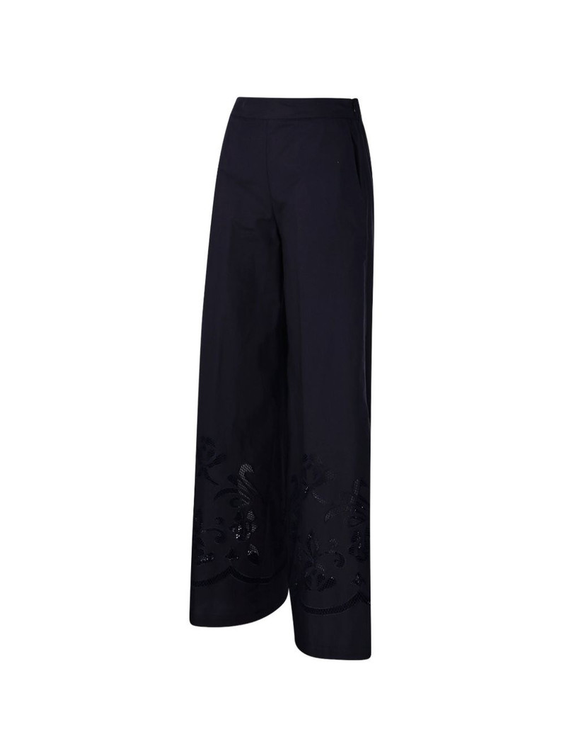 floral-appliqué trousers 3
