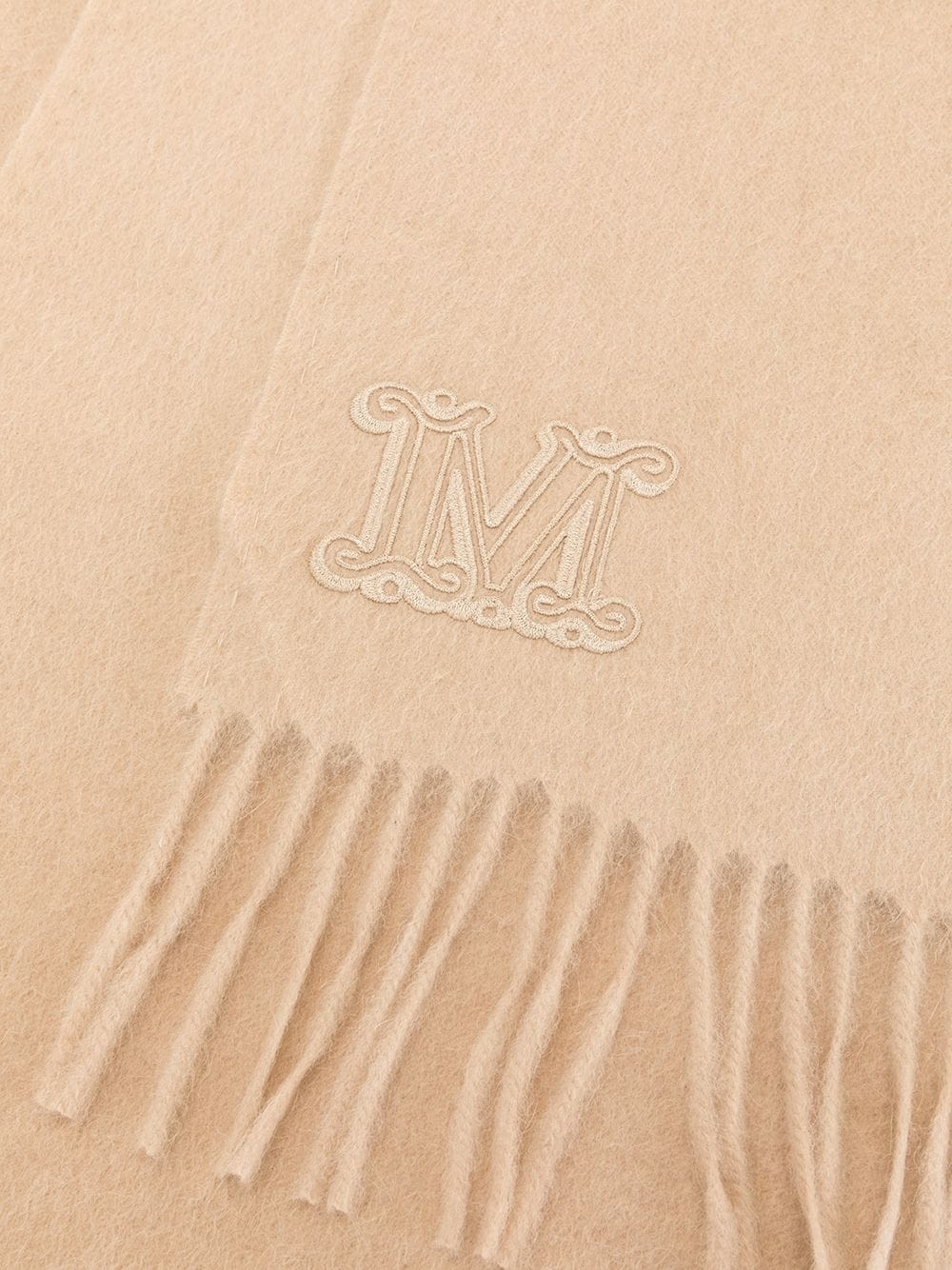 logo embroidered scarf - 3