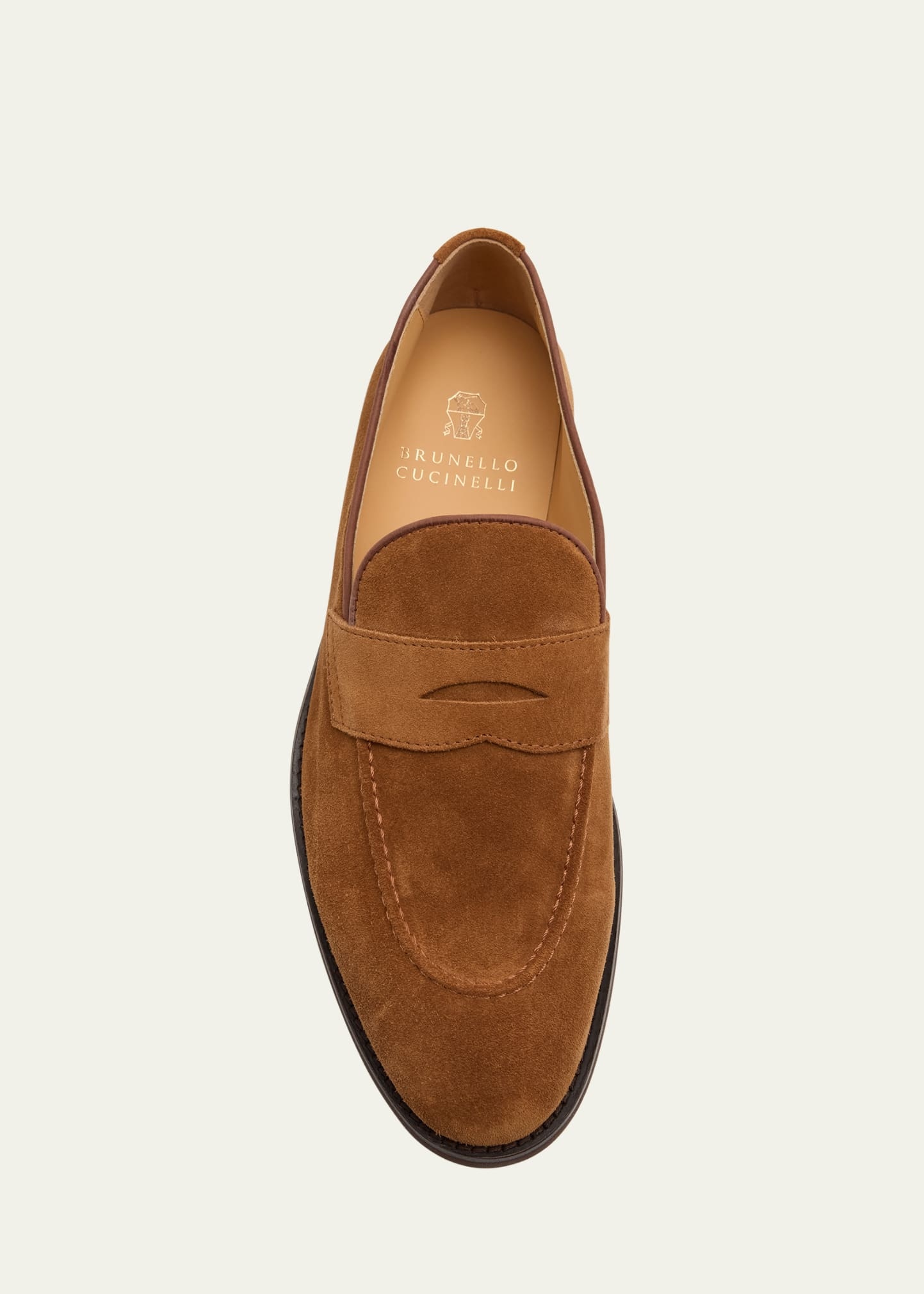 Men's Suede Penny Loafers - 5