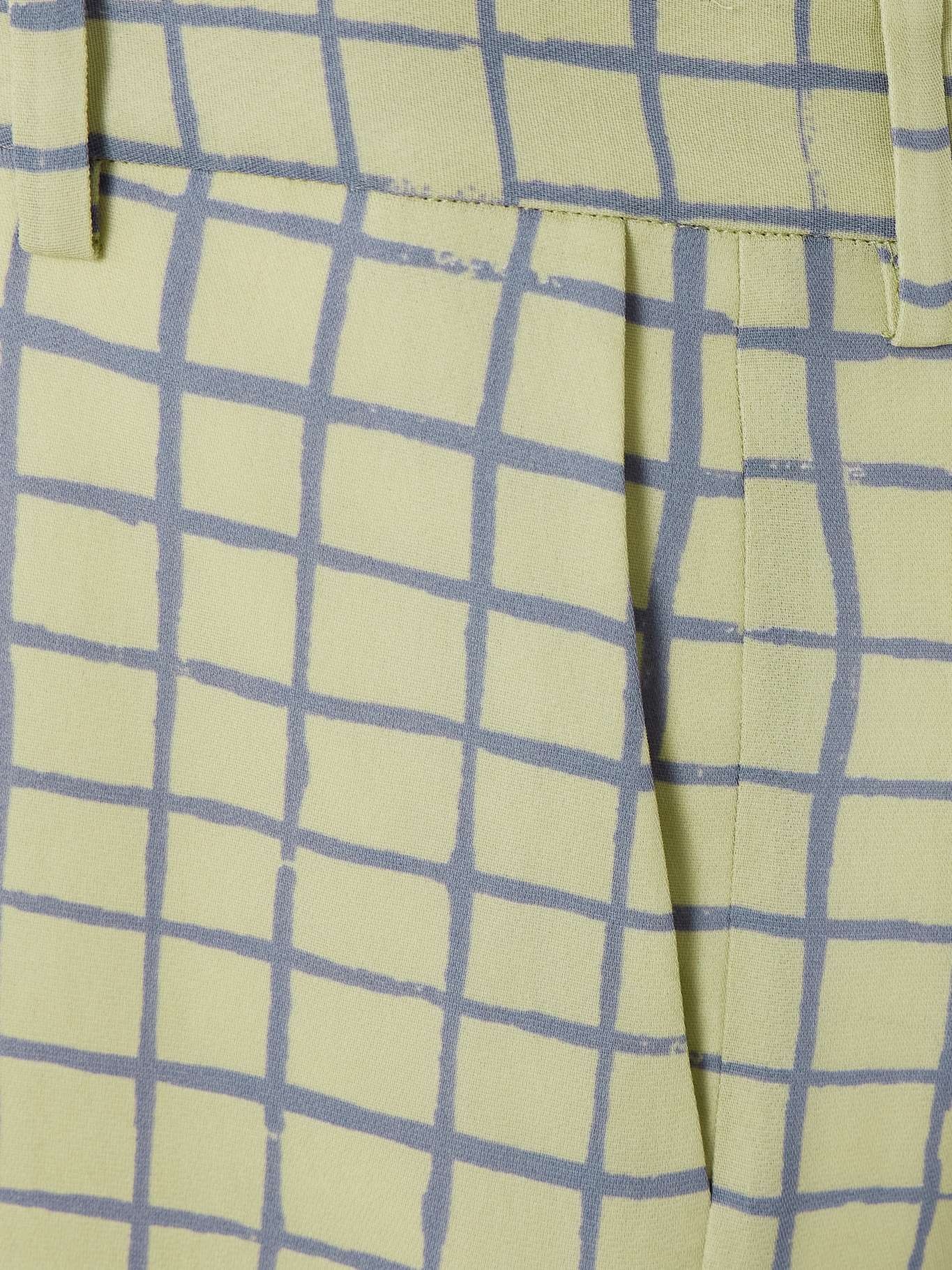 Checked crepe straight-leg pants - 5