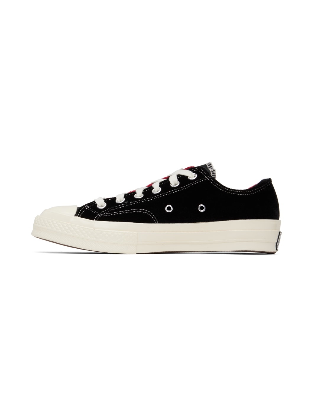 Black & Red Chuck 70 OX Sneakers - 3