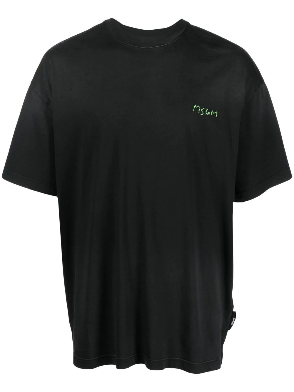 logo-embroidered cotton T-shirt - 1