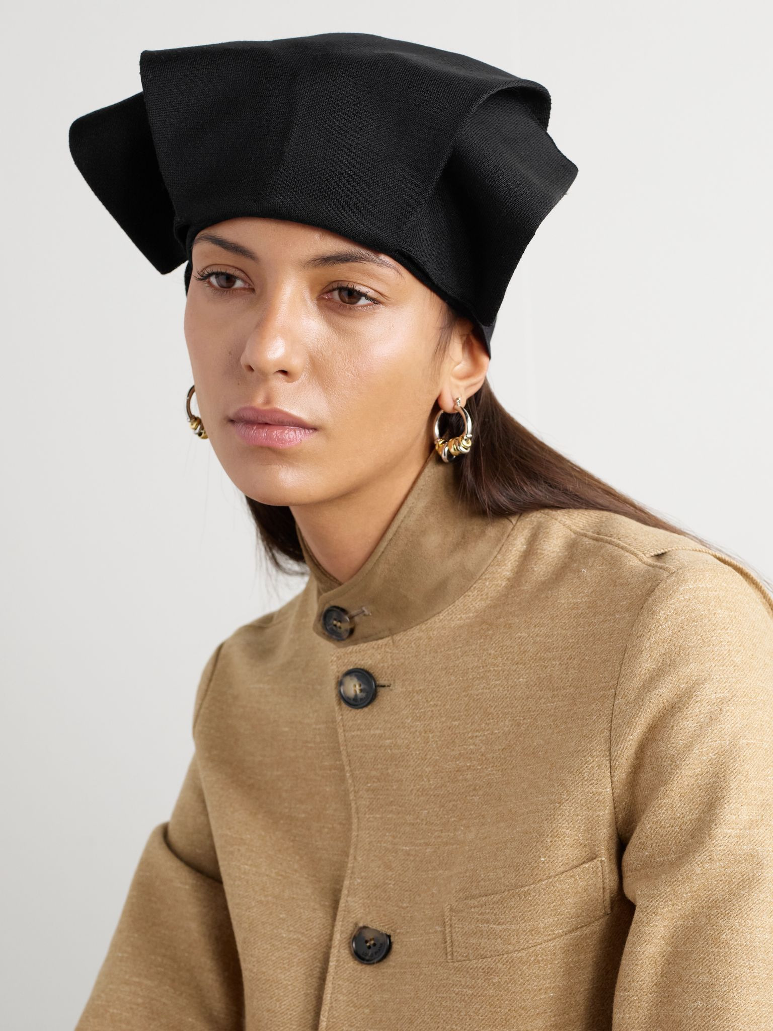Silk-jersey head scarf Black - 2