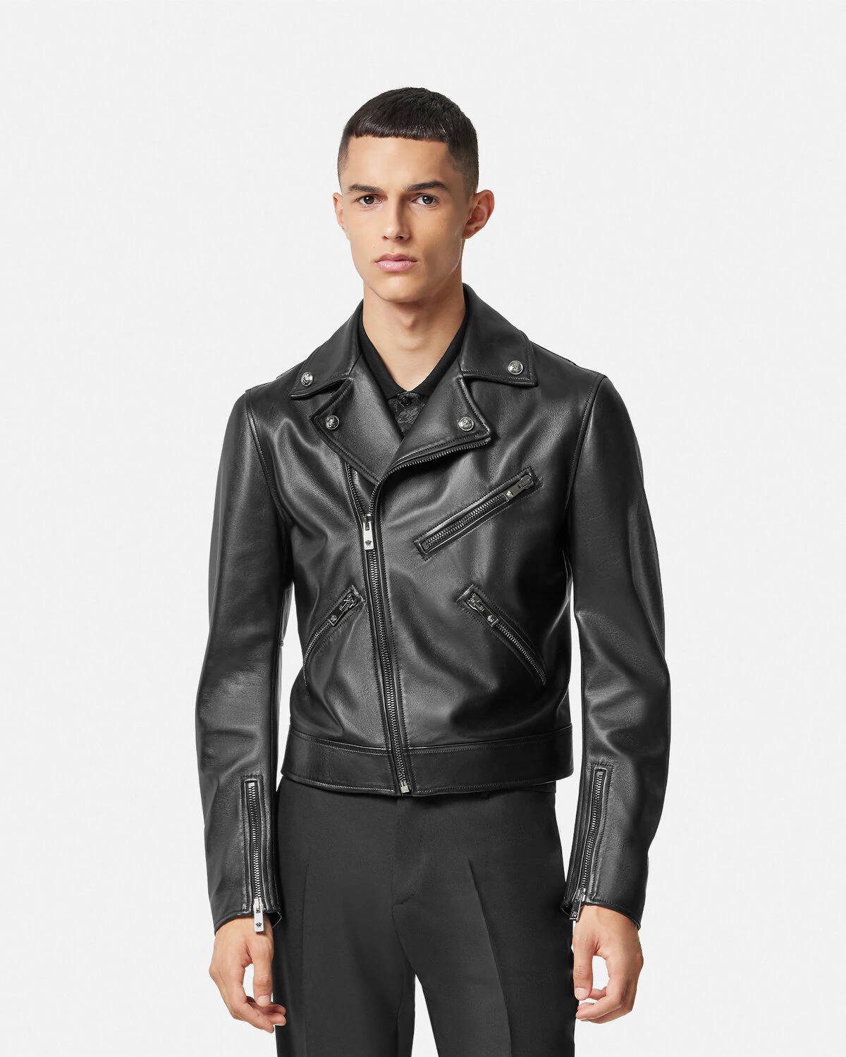 Leather Biker Jacket - 4