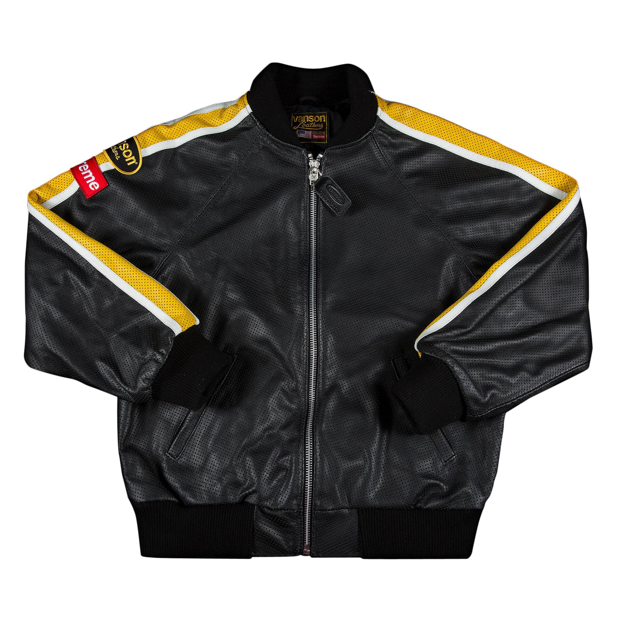 Supreme x Vanson Leathers Perforated Bomber Jacket 'Black' - 1