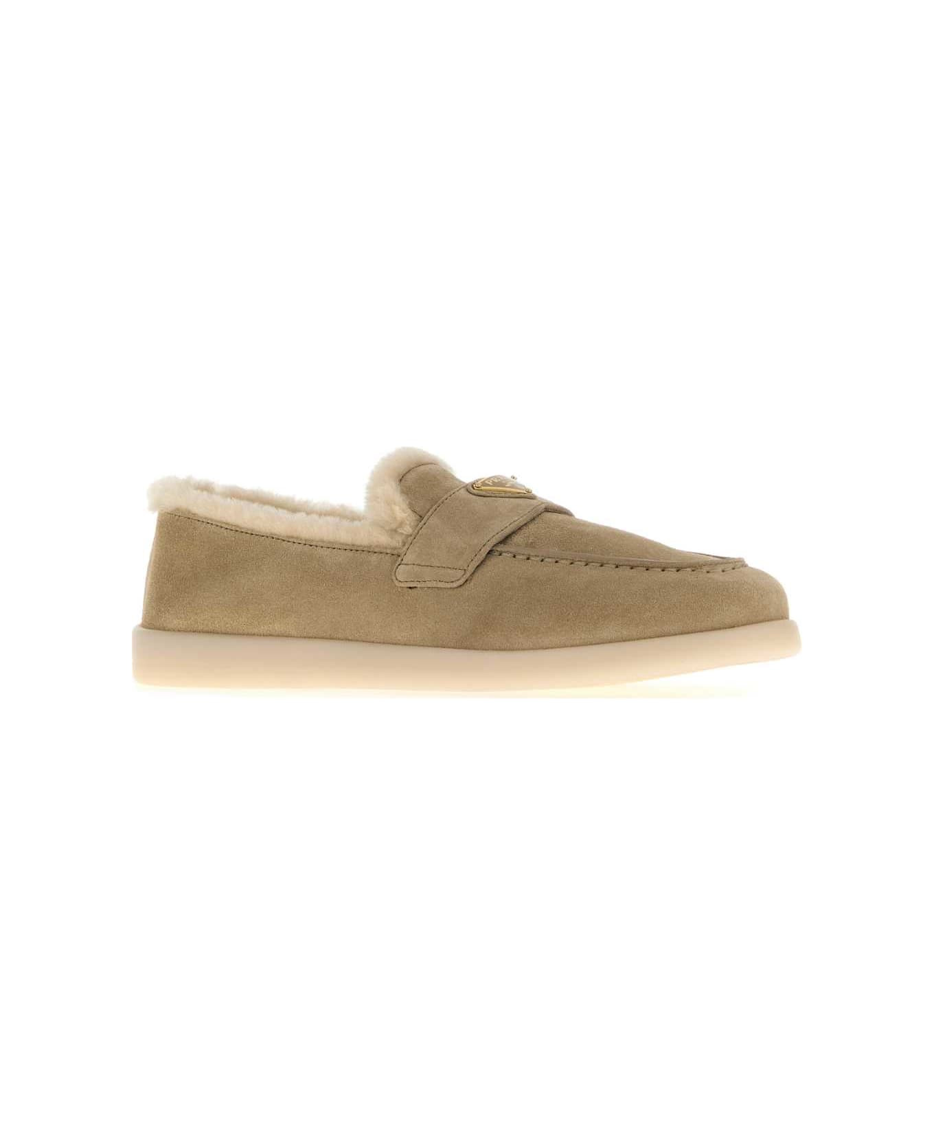Beige Suede Loafers - 2