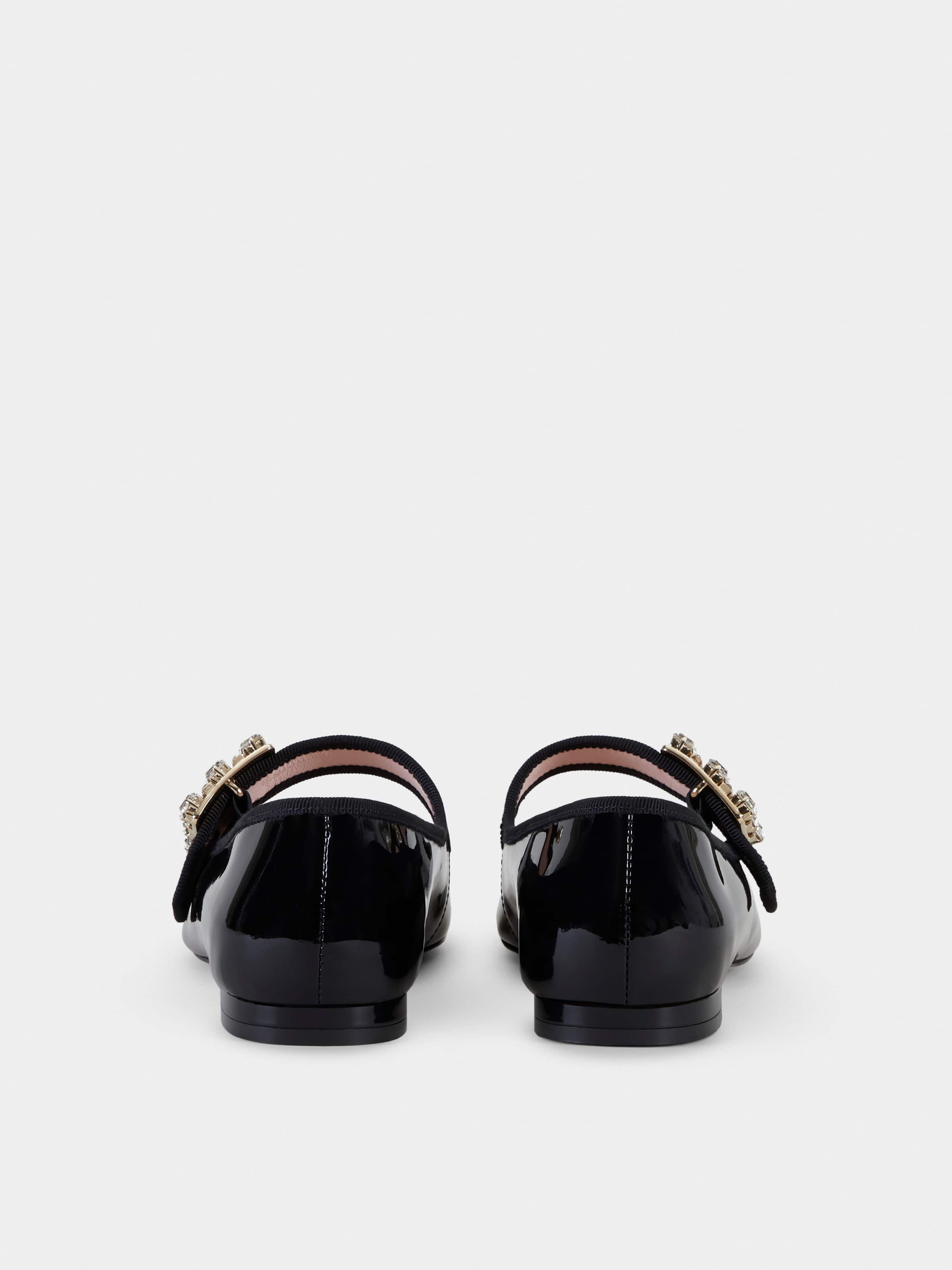 Très Vivier Strass Buckle Babies Ballerinas in Patent Leather - 5