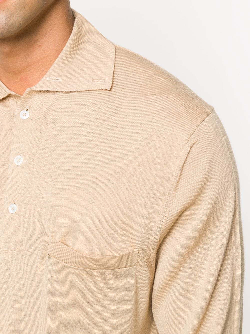 rib-trimmed polo shirt - 5