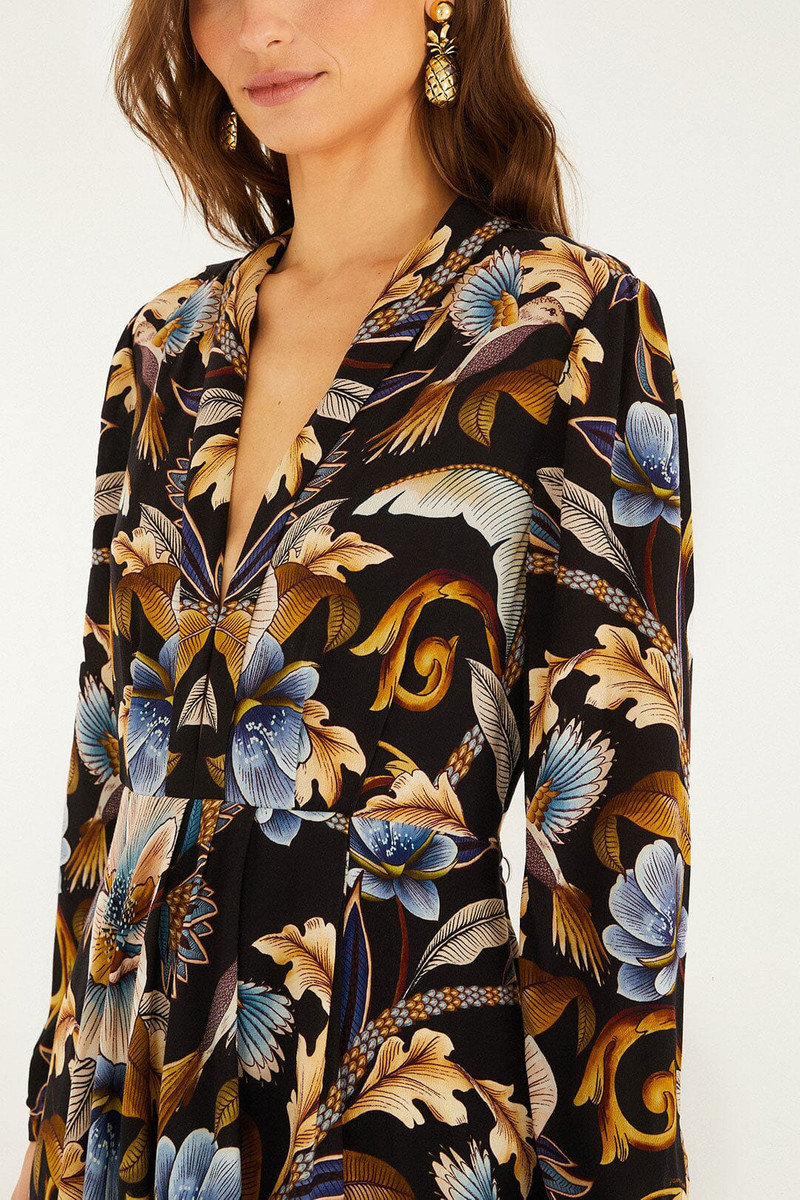 FARM RIO Black Snake Garden Lenzing™ Ecovero™ Viscose Maxi Dress outlook