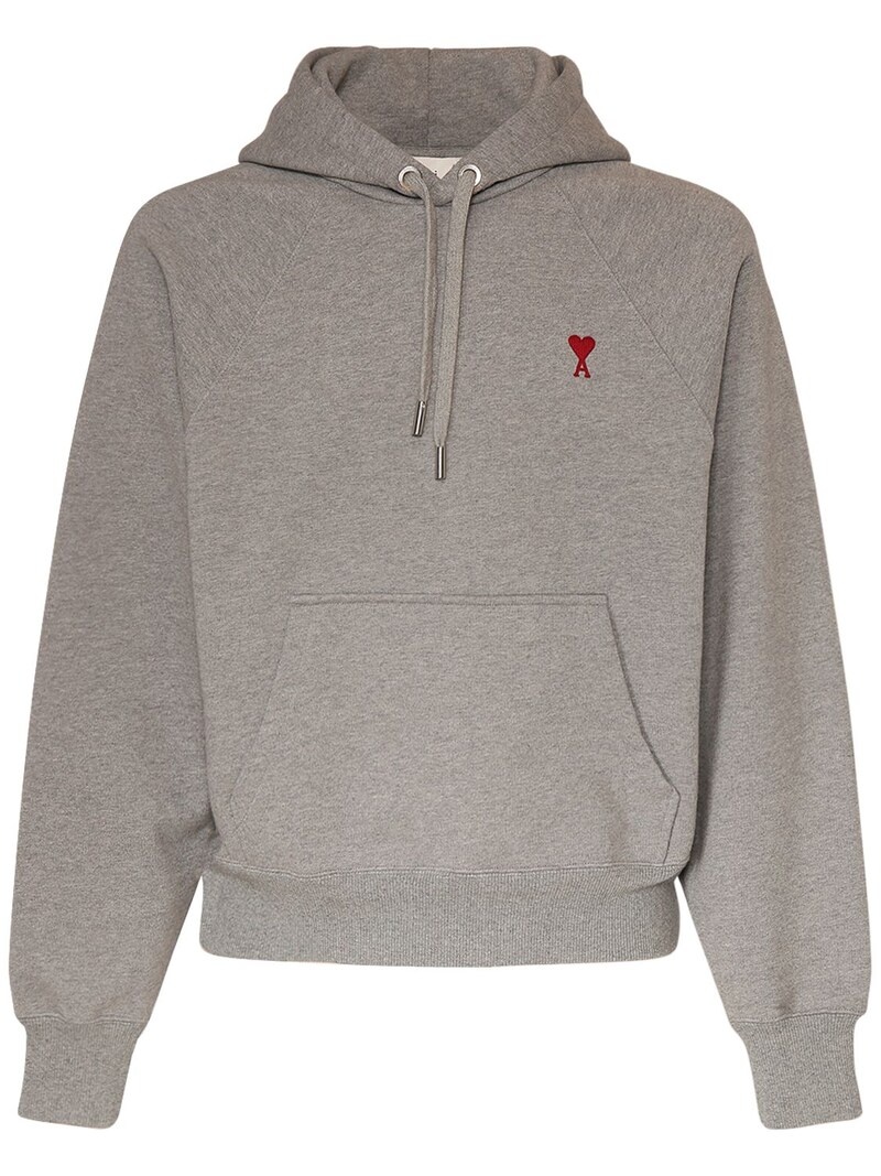 Logo cotton hoodie - 1