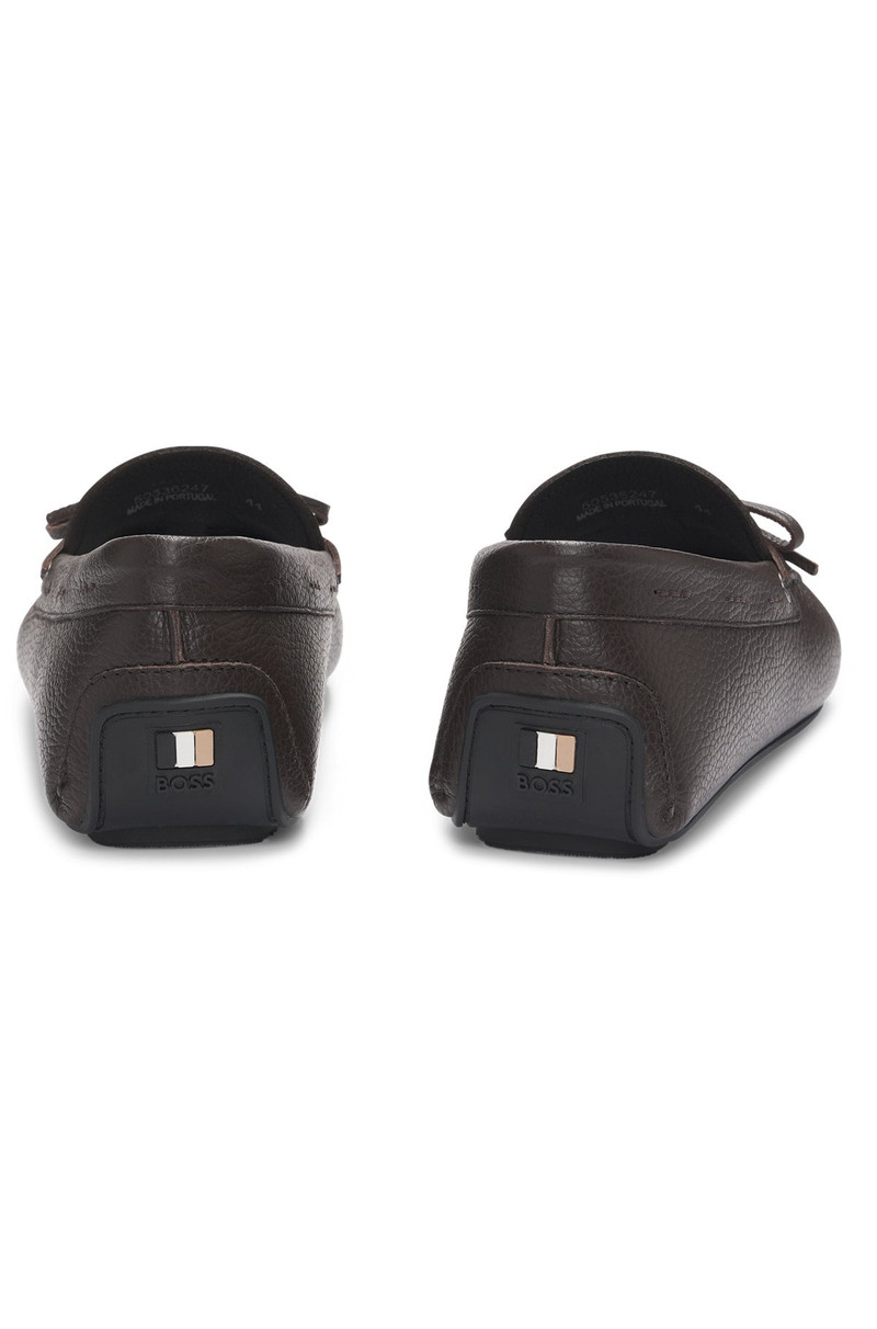 GRAINED-LEATHER MOCCASINS WITH DRIVER SOLE 5