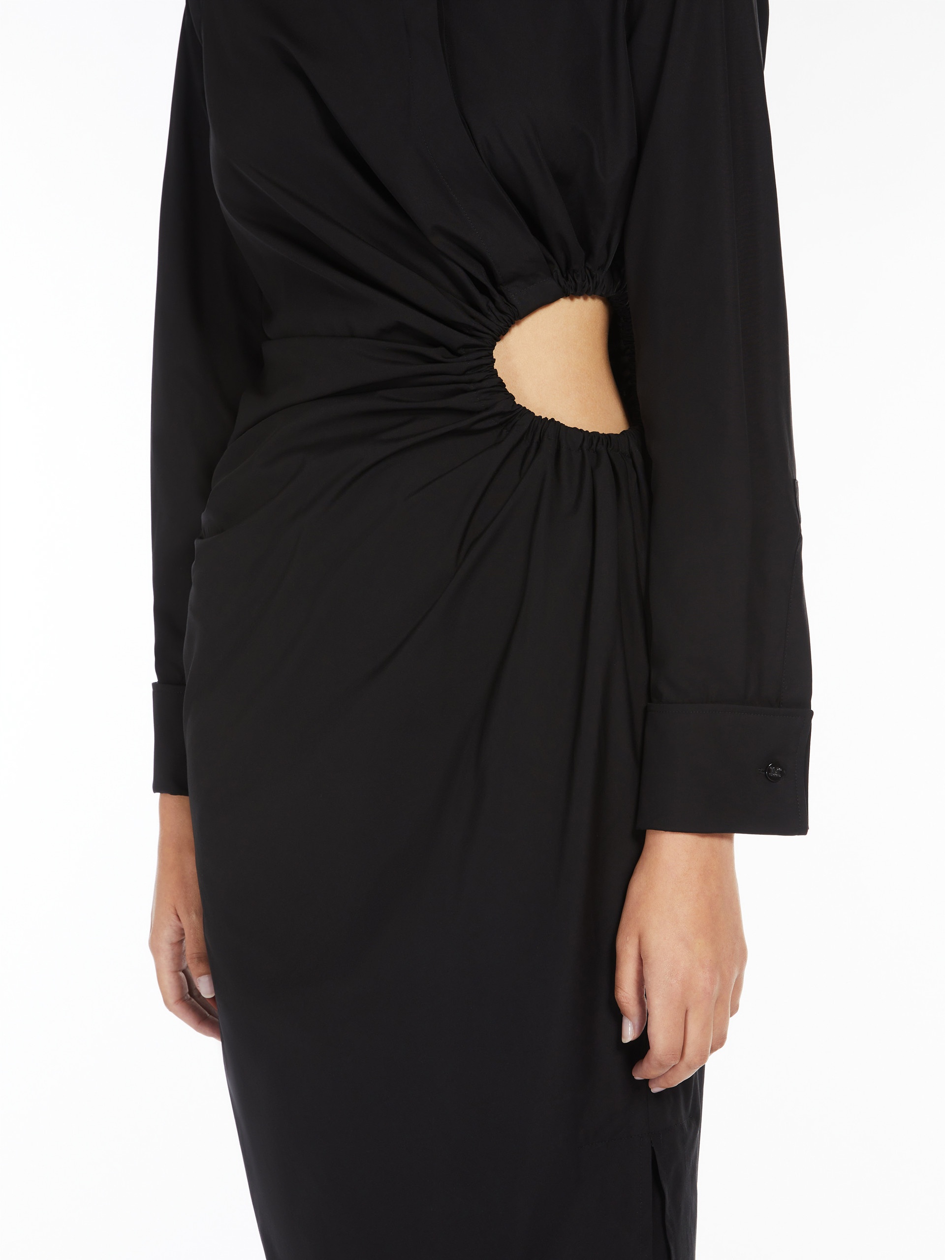 ETERE Cotton-poplin fitted dress - 5