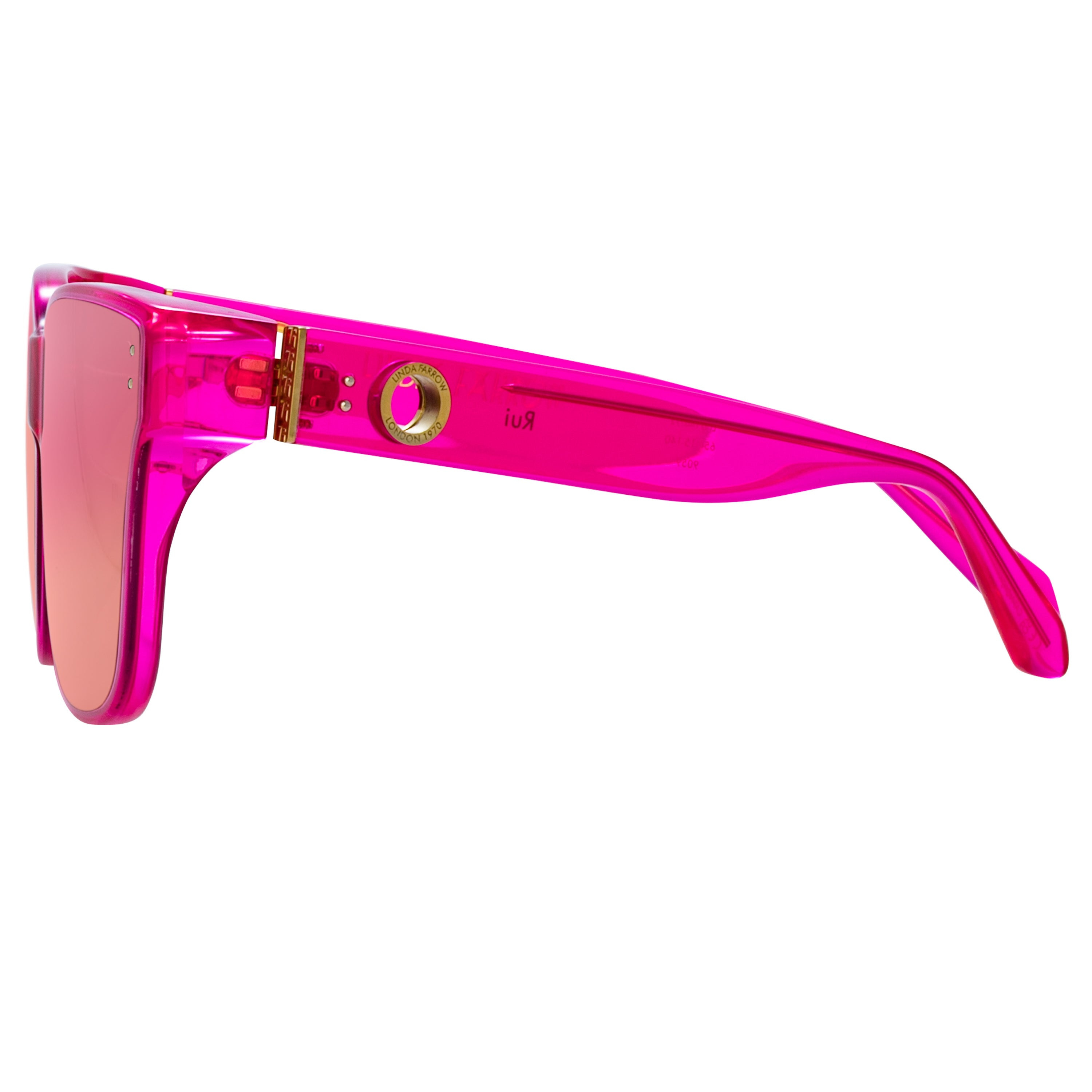 RUI OVERSIZED SUNGLASSES IN NEON PINK - 4