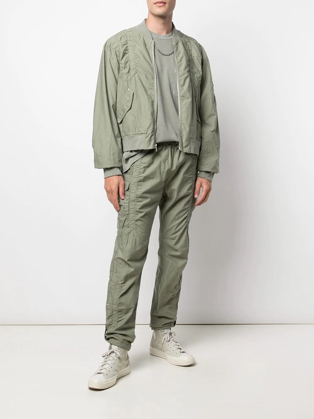 drawstring cargo trousers - 2