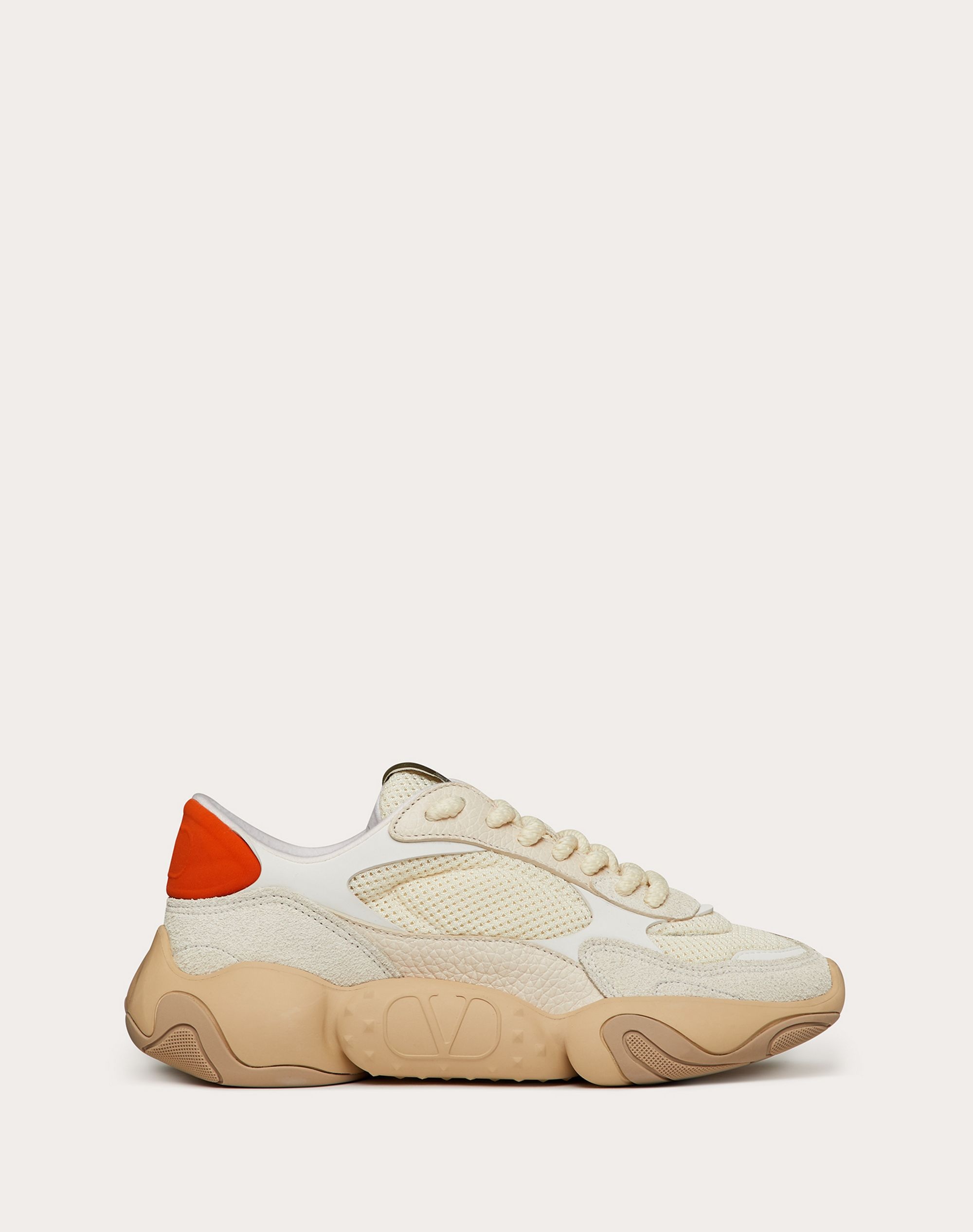 VALENTINO GARAVANI BUBBLEBACK MESH AND SUEDE SNEAKER - 1