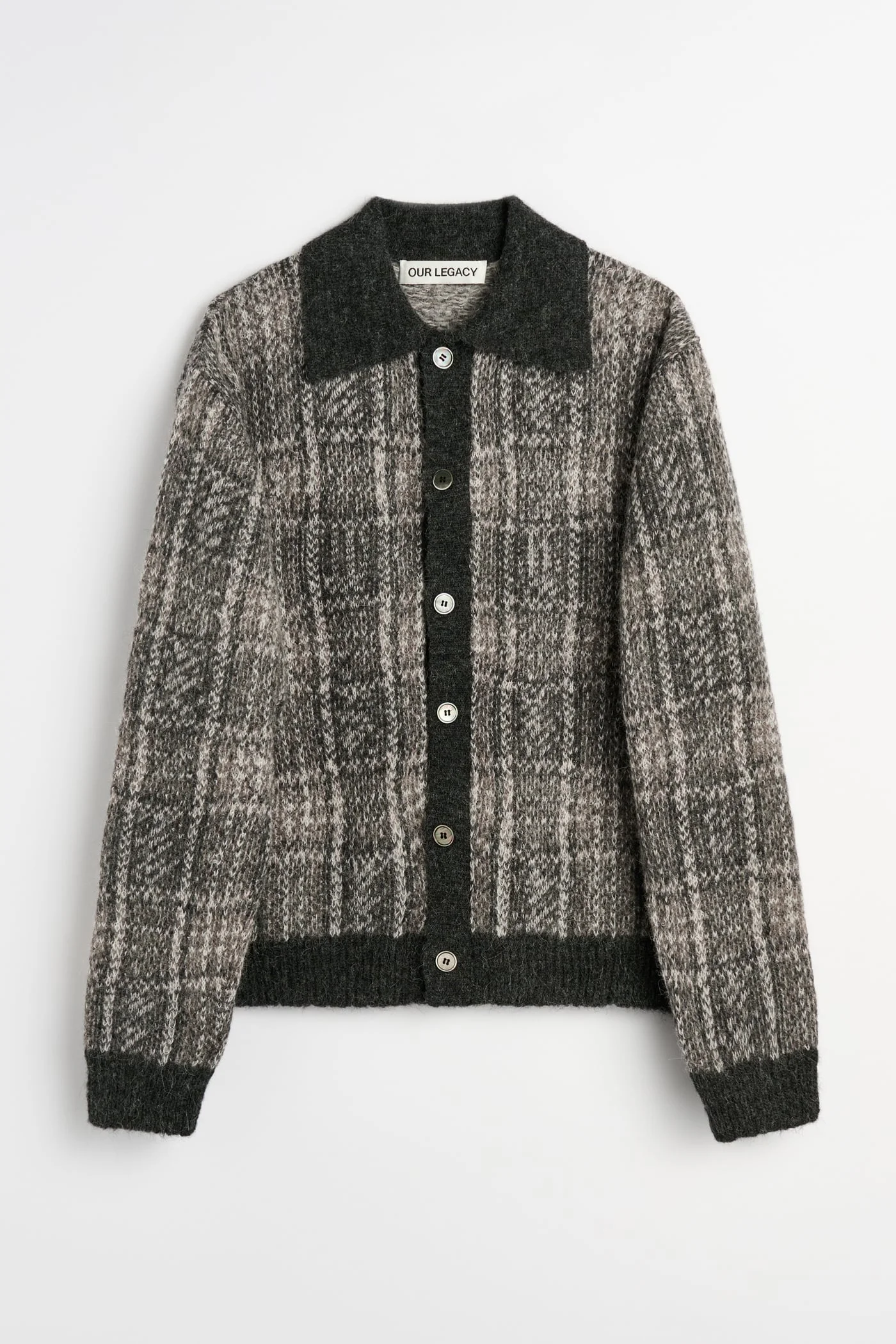 Evening Polo Grand Check Fuzzy Alpaca - 1