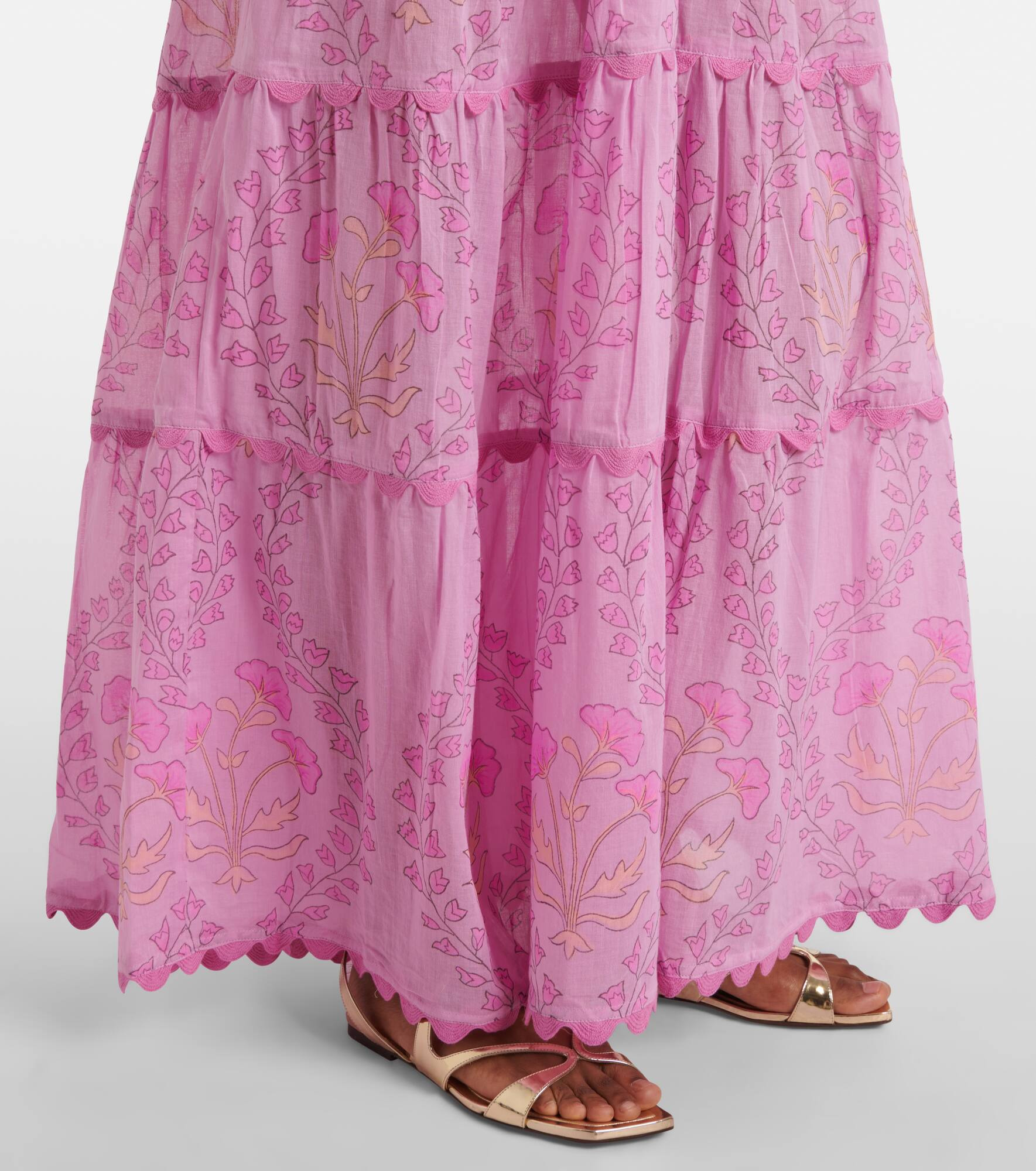 Printed cotton maxi dress - 5