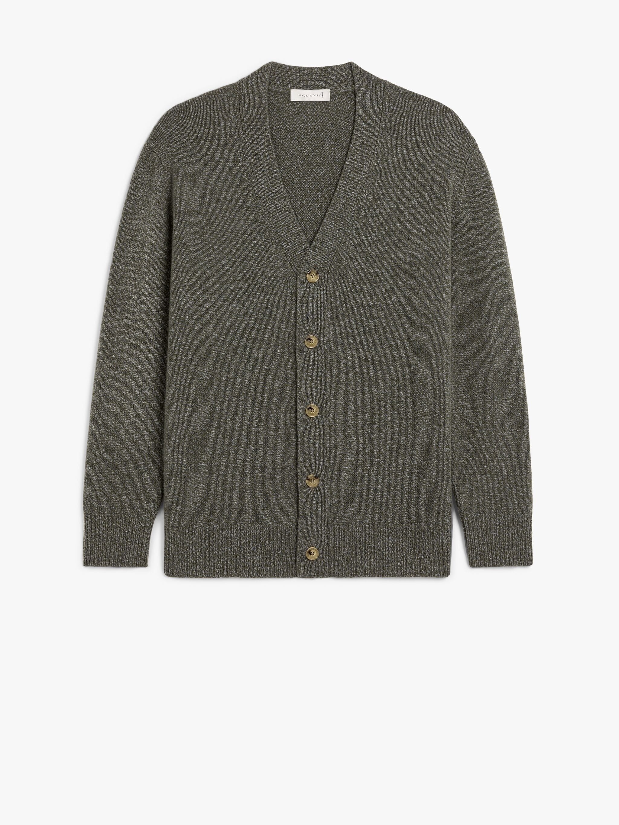 STOCKHOLM FOREST GREEN MERINO WOOL & CASHMERE CARDIGAN - 1