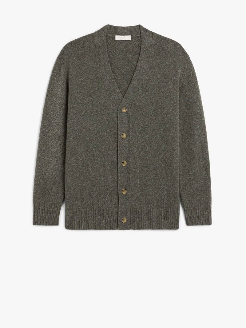 STOCKHOLM FOREST GREEN MERINO WOOL & CASHMERE CARDIGAN 1