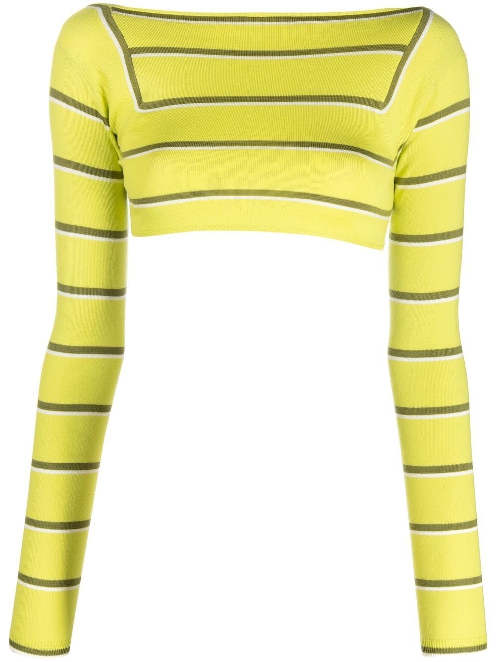 striped croped top - 1