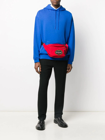 BALENCIAGA oversized logo print hoodie outlook