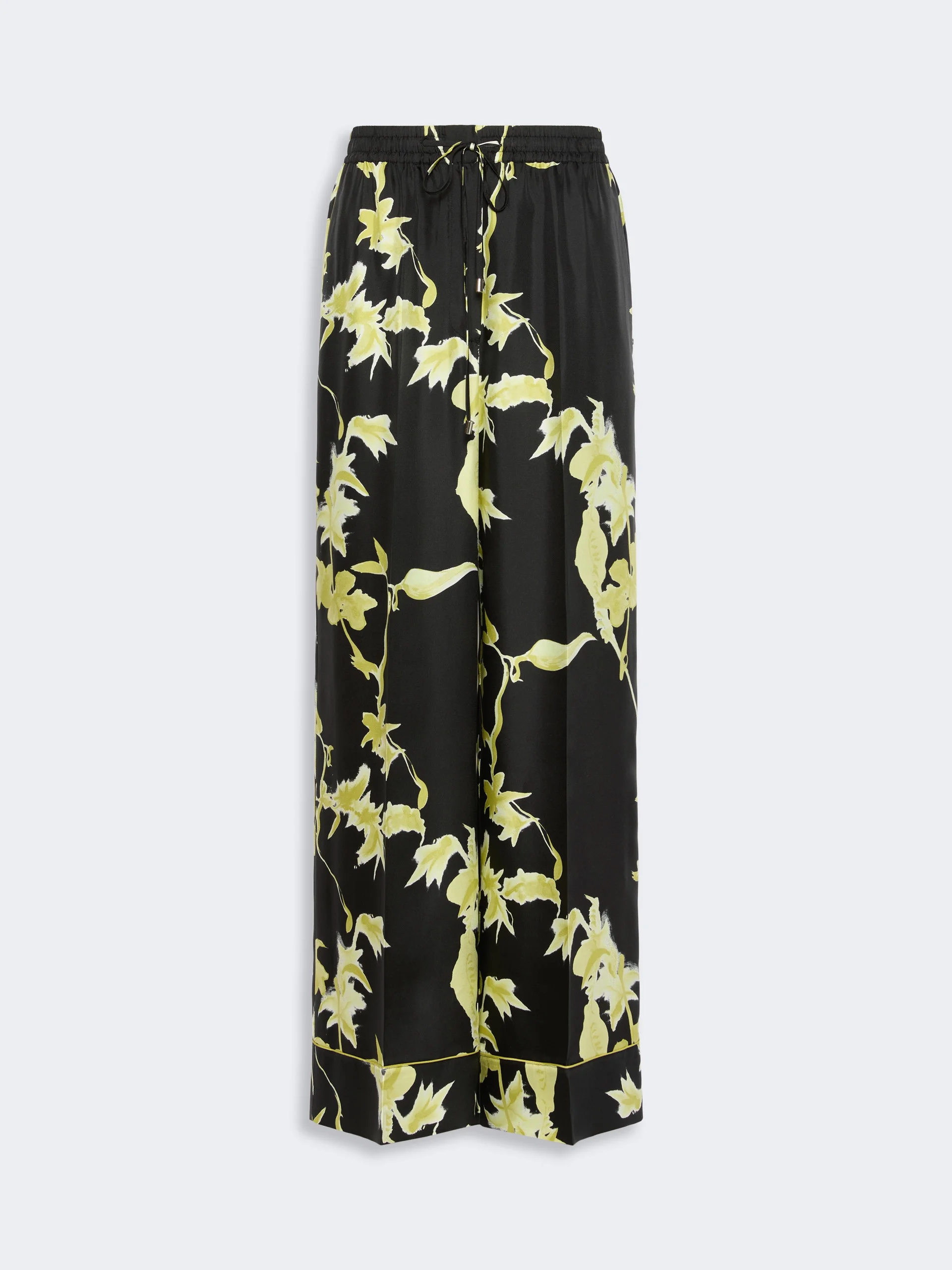 PIOGGIA Silk pyjama trousers - BLACK - 1