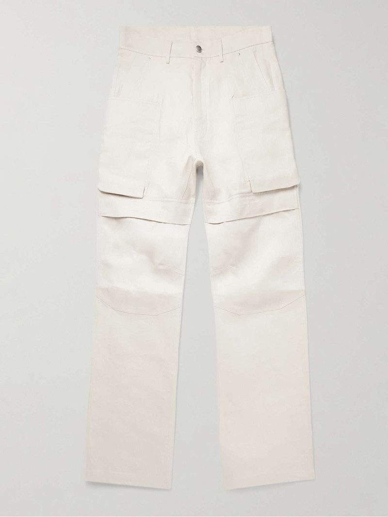 Stefan Wide-Leg Linen Cargo Trousers - 1