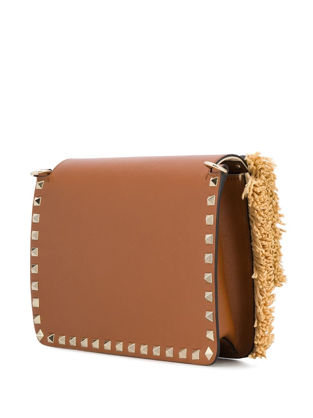 Rockstud raffia shoulder bag - 3