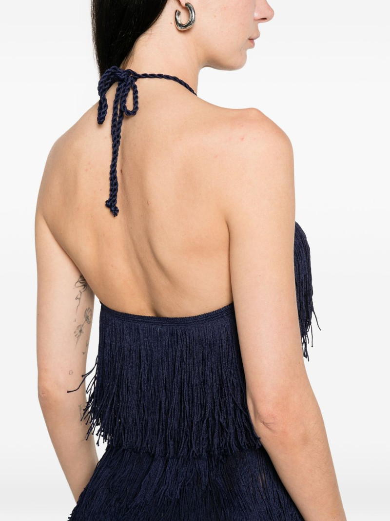 Laguna fringed halterneck maxi dress 5