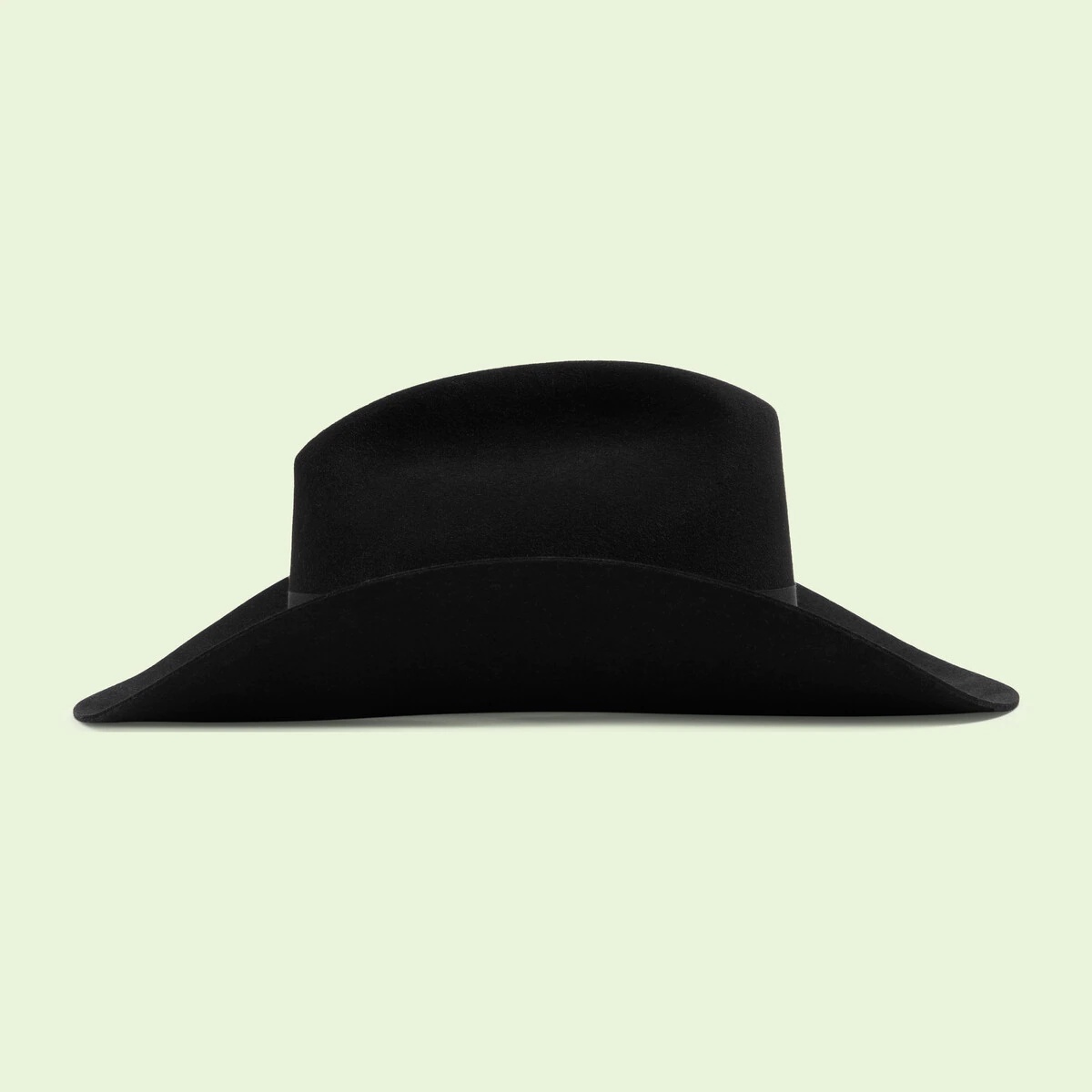 Wide-brimmed felt fedora with Double G - 2