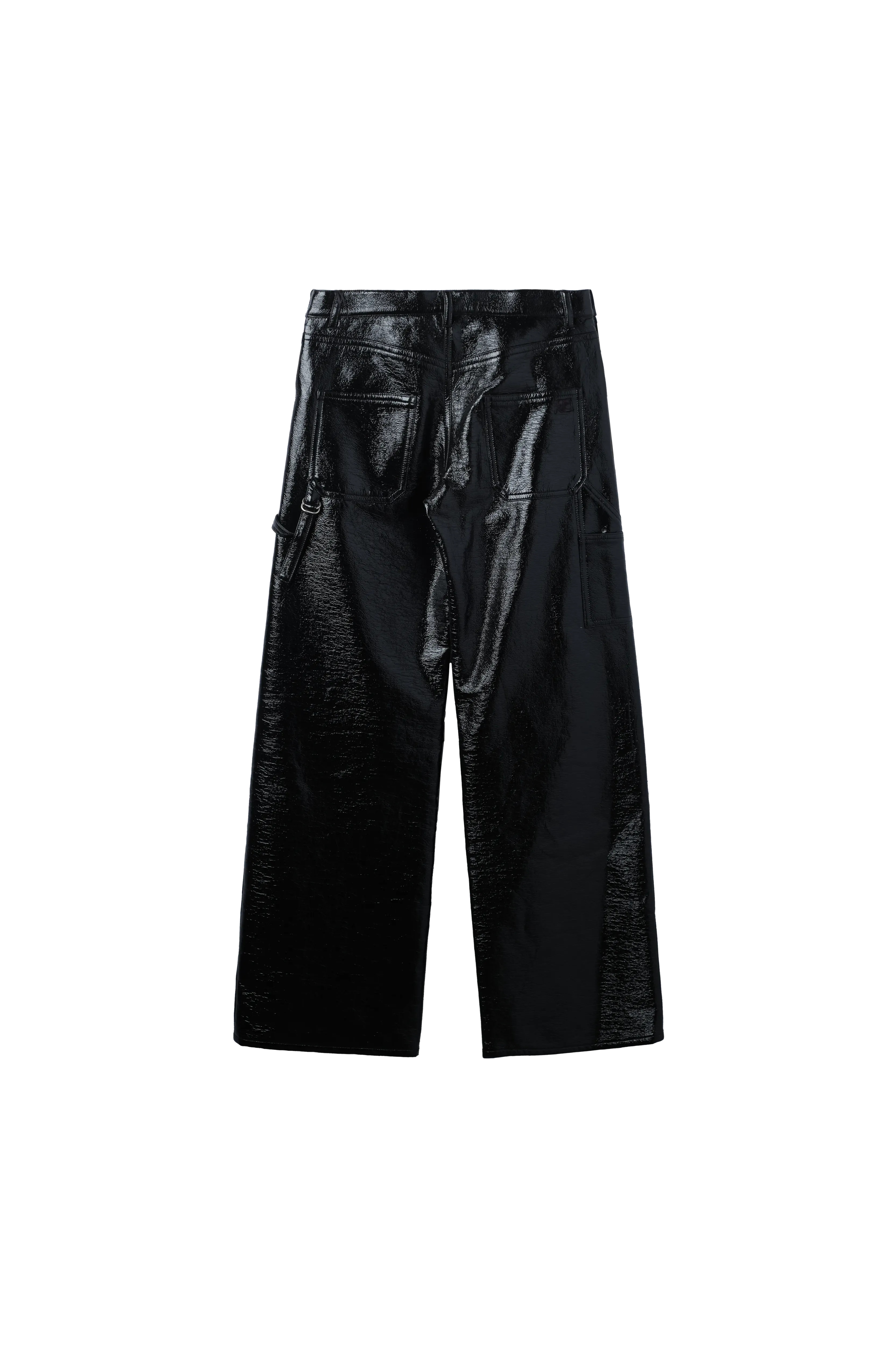 COURREGES Sailor Vinyl Baggy Pants Black - 2