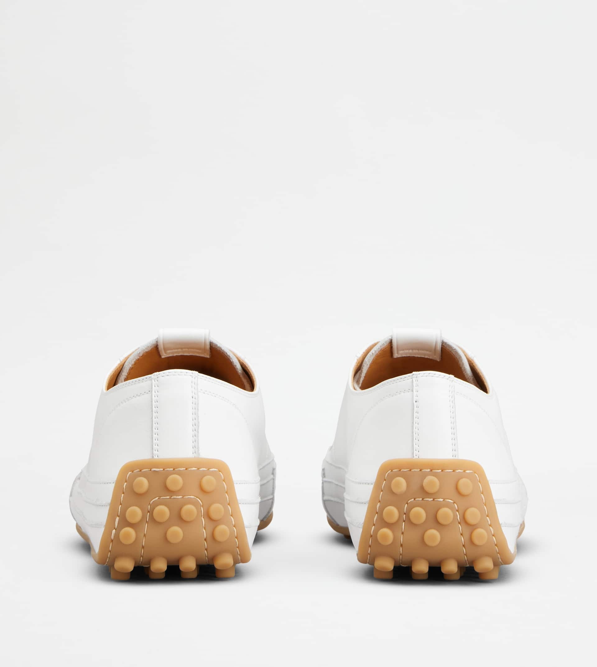 SNEAKERS IN LEATHER - WHITE - 3