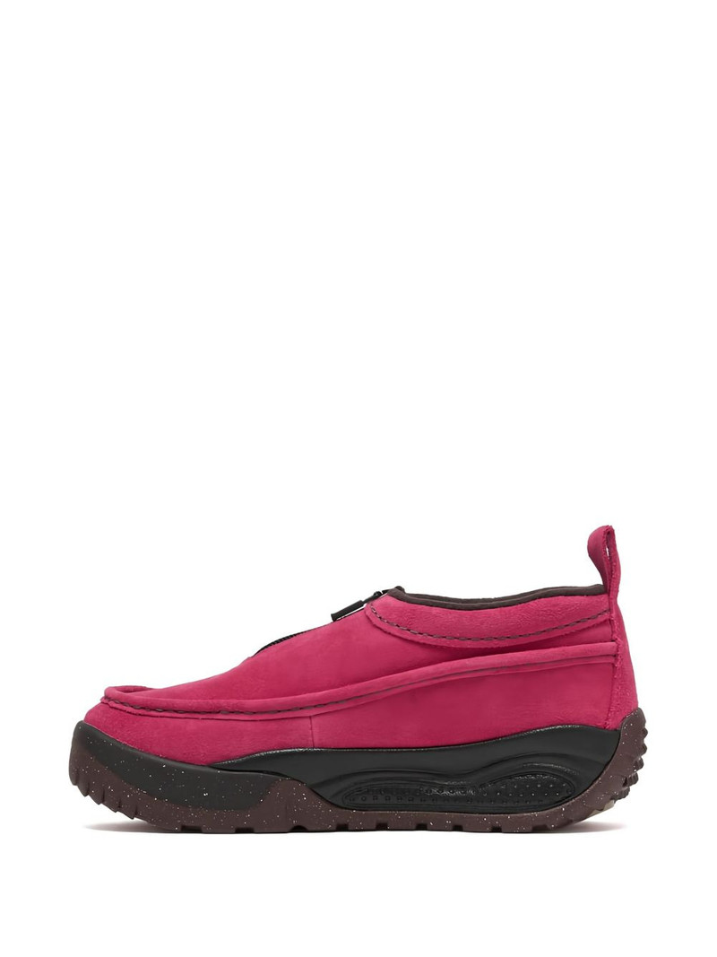 Nike zip-front suede low-top sneakers outlook