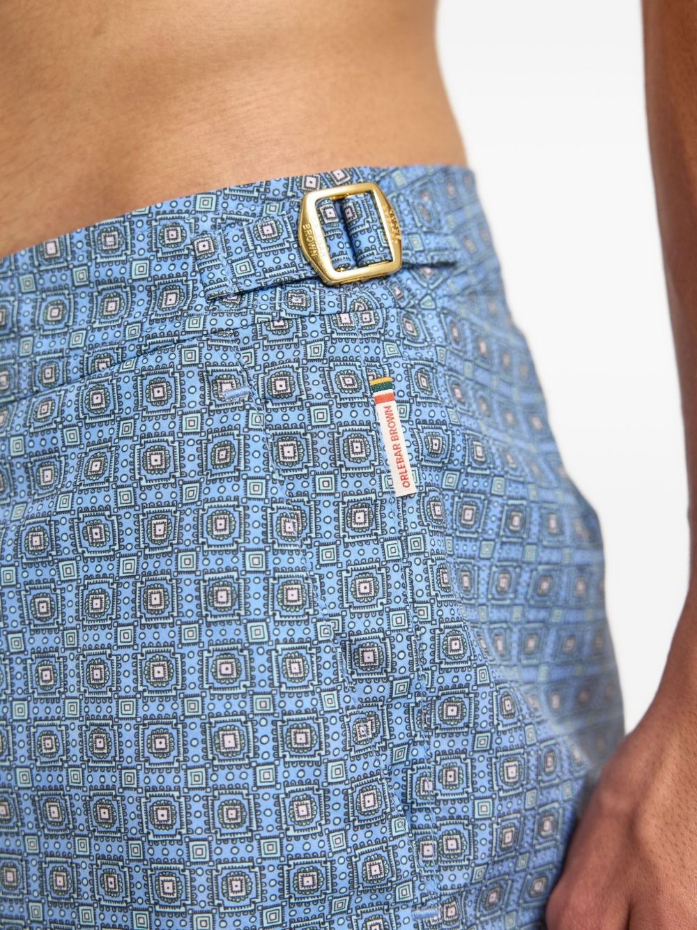 Bulldog Solstice geometric-pattern swim shorts - 3