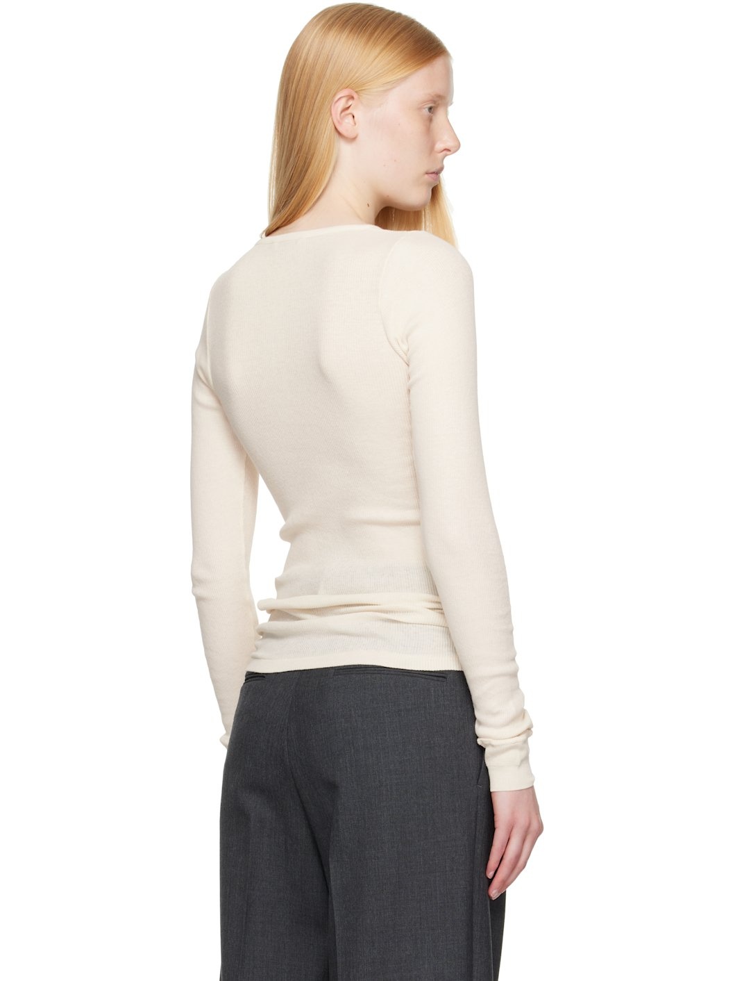 Off-White Organic Soft Rib Henley - 3