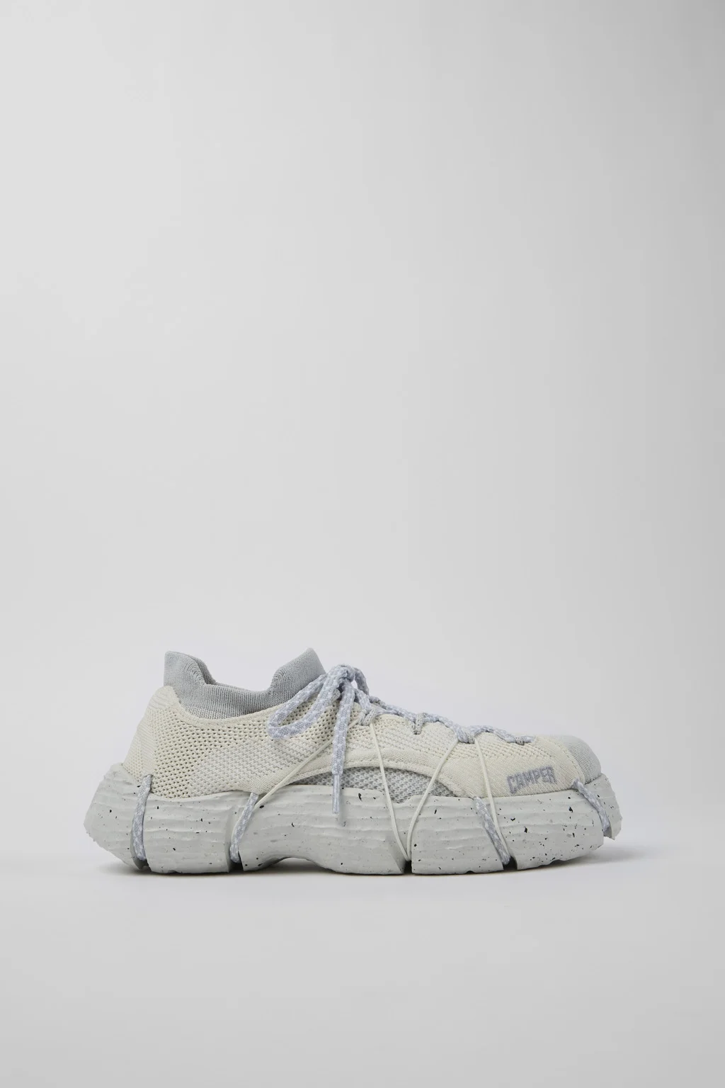 Roku White and Gray Textile Sneakers for Women. - 1