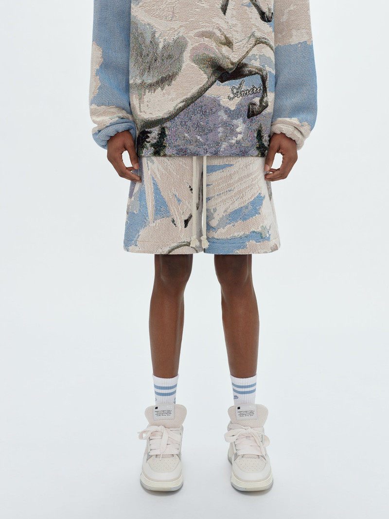 AMIRI TAPESTRY PEGASUS BAGGY SHORTS outlook