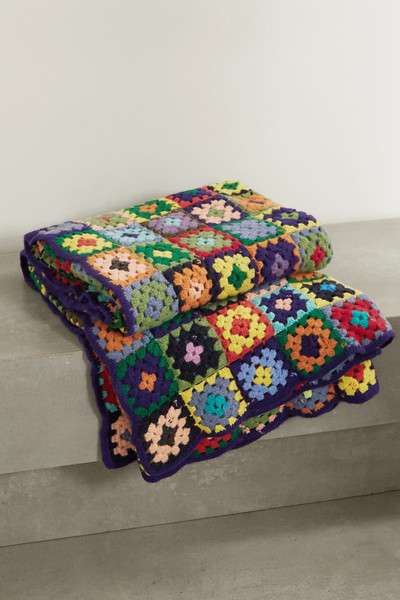 The Elder Statesman Crocheted cashmere blanket outlook