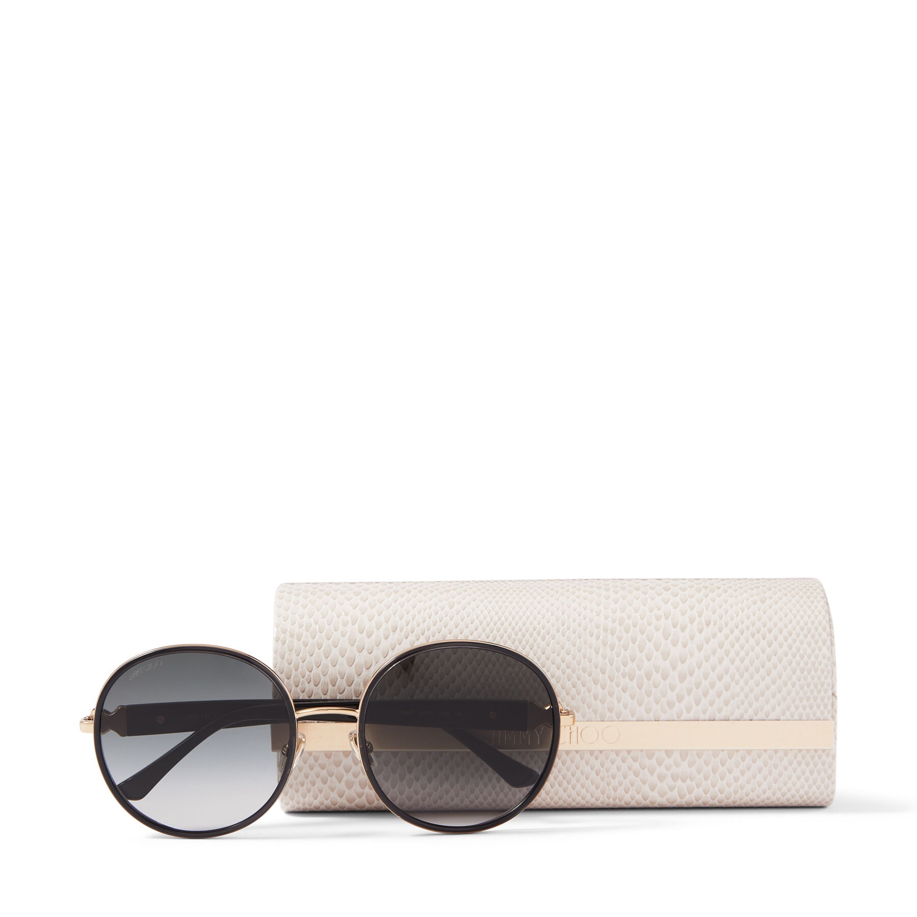 Pam
Black and Rose Gold Round-Frame Sunglasses with Swarovski Crystals - 4