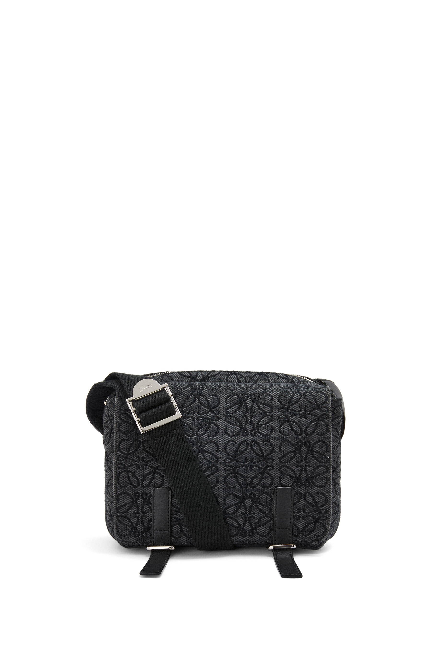 XS Military Messenger bag in Anagram jacquard and calfskin - 1