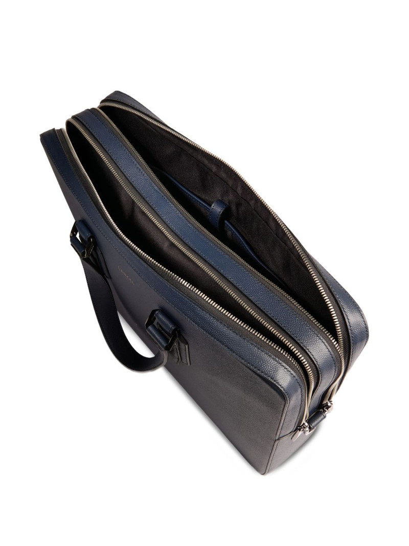 buckle-detail leather laptop bag 4