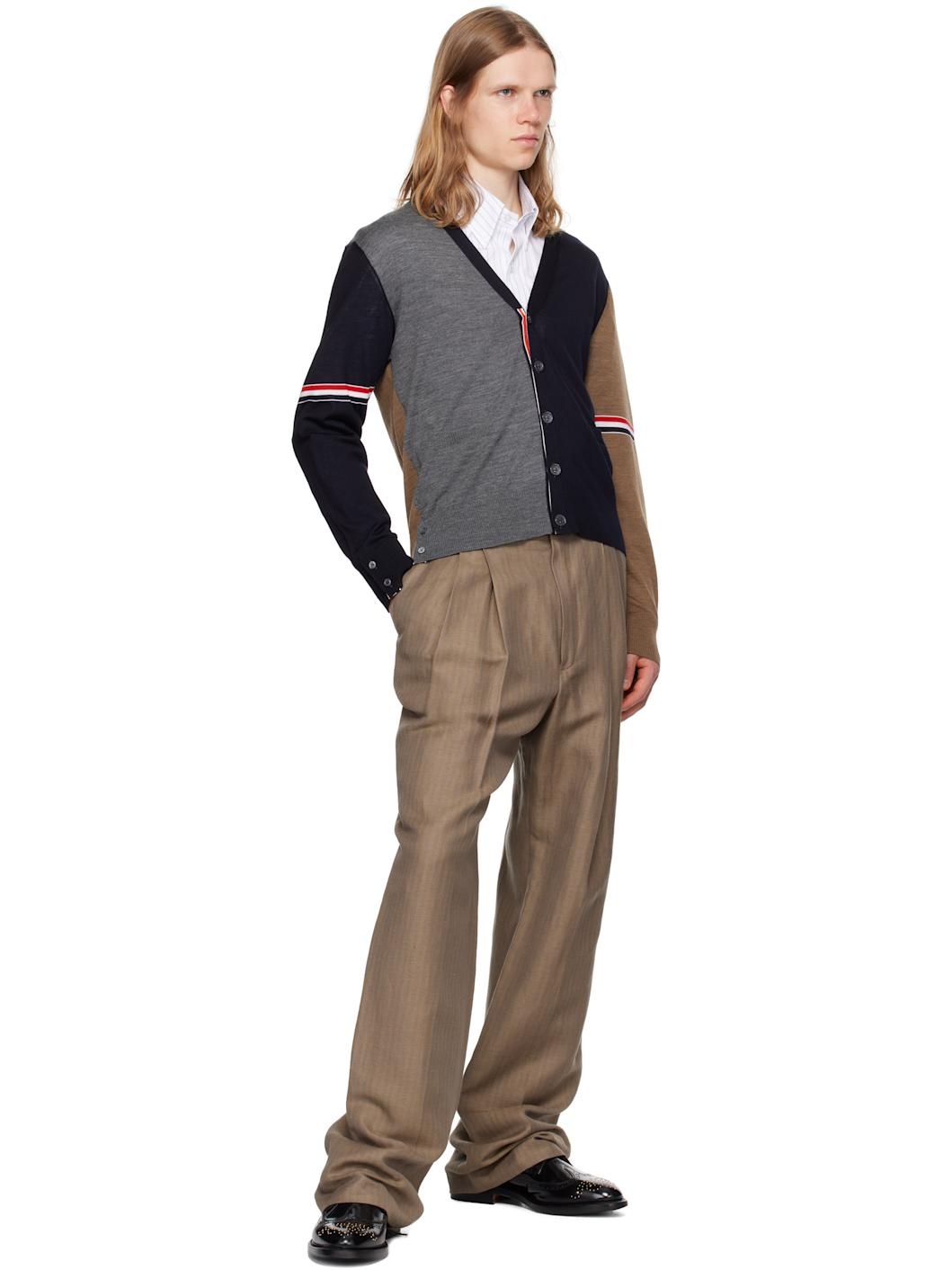 Multicolor Fun Mix Jersey Relaxed V Neck Cardigan - 4