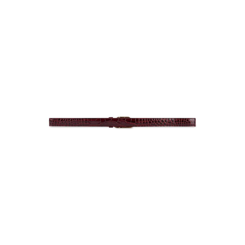 BALENCIAGA Bb Thin Belt in Dark Red outlook