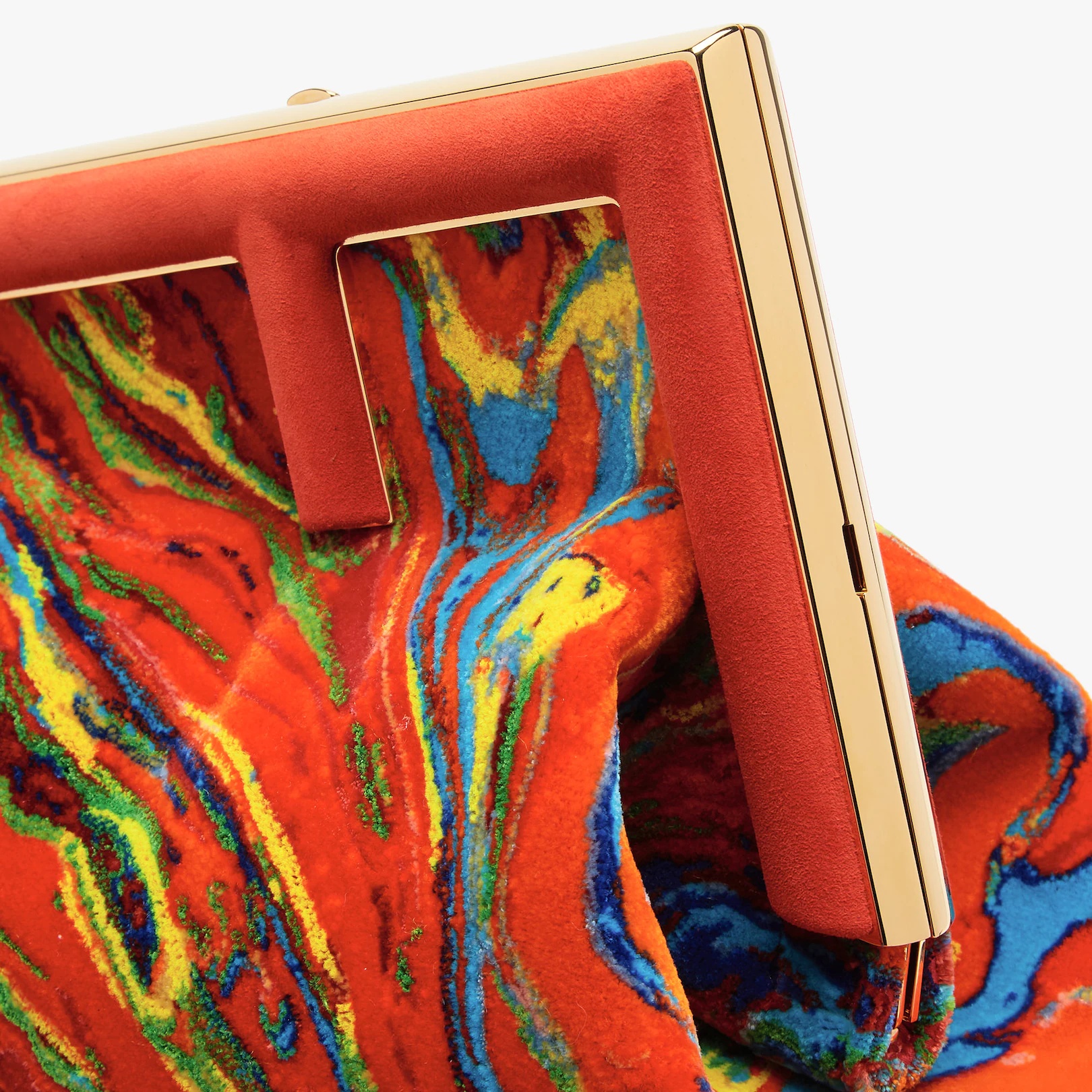 Red marble fabric bag - 5