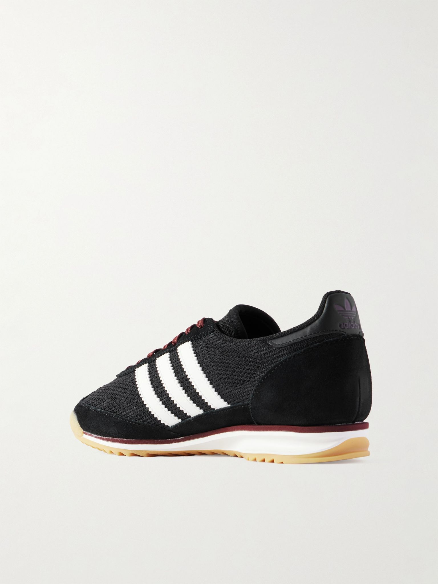SL 72 OG suede and leather-trimmed mesh sneakers Black - 3