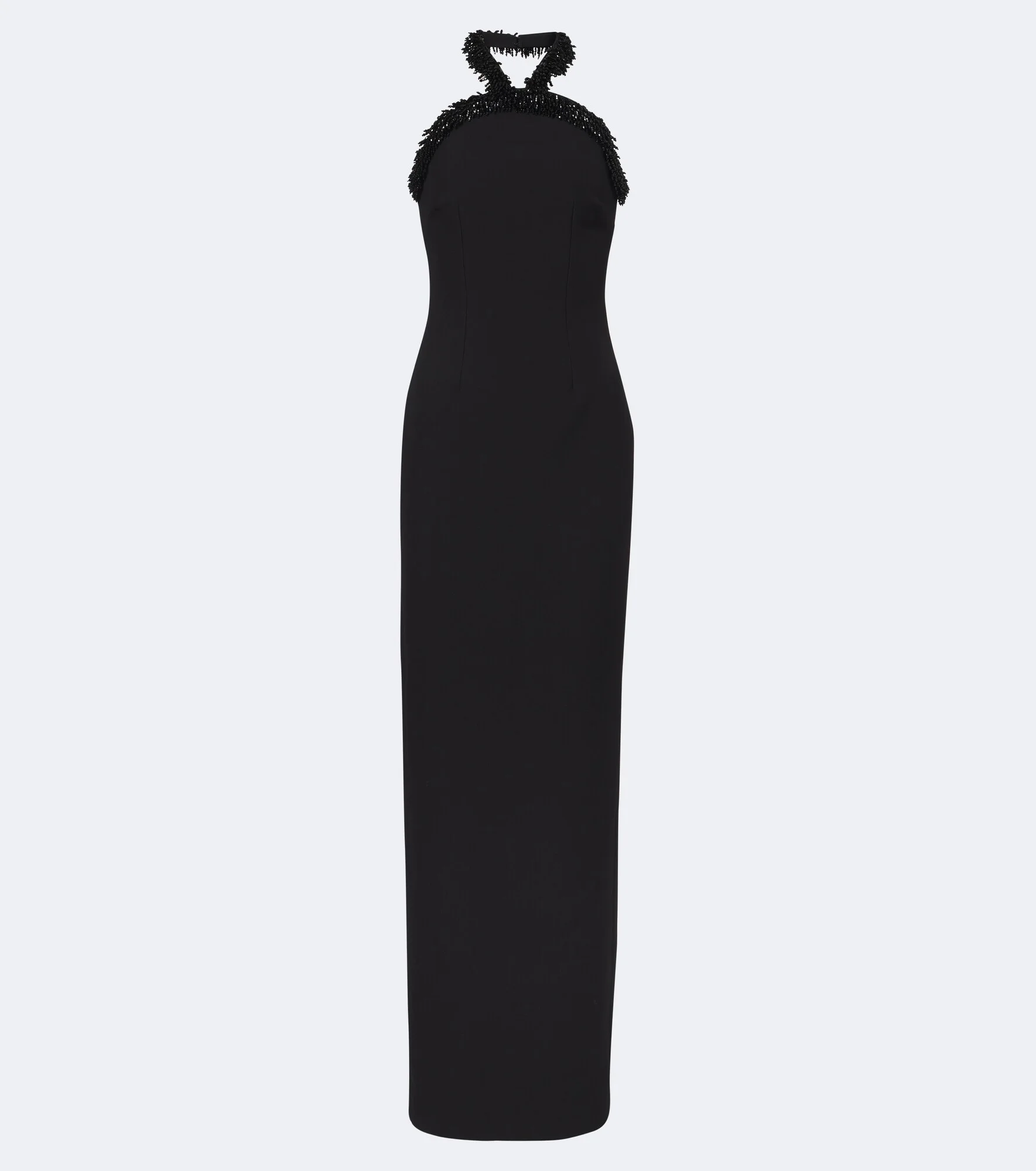 Embellished crêpe halterneck gown - 1