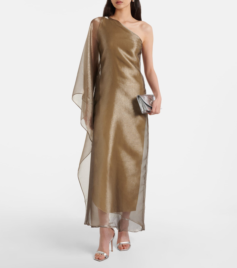 Taller Marmo Betsy one-shoulder fil coupé maxi dress outlook