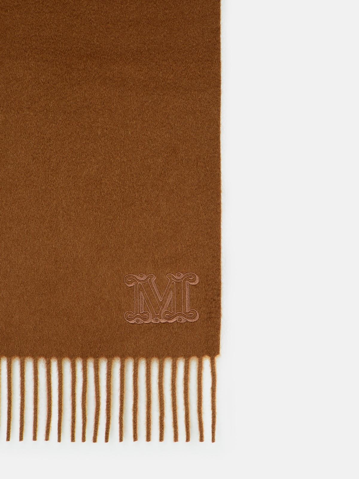 'WSDALIA' CASHMERE STOLE WITH BROWN 'MONOGRAM' EMBROIDERY - 3