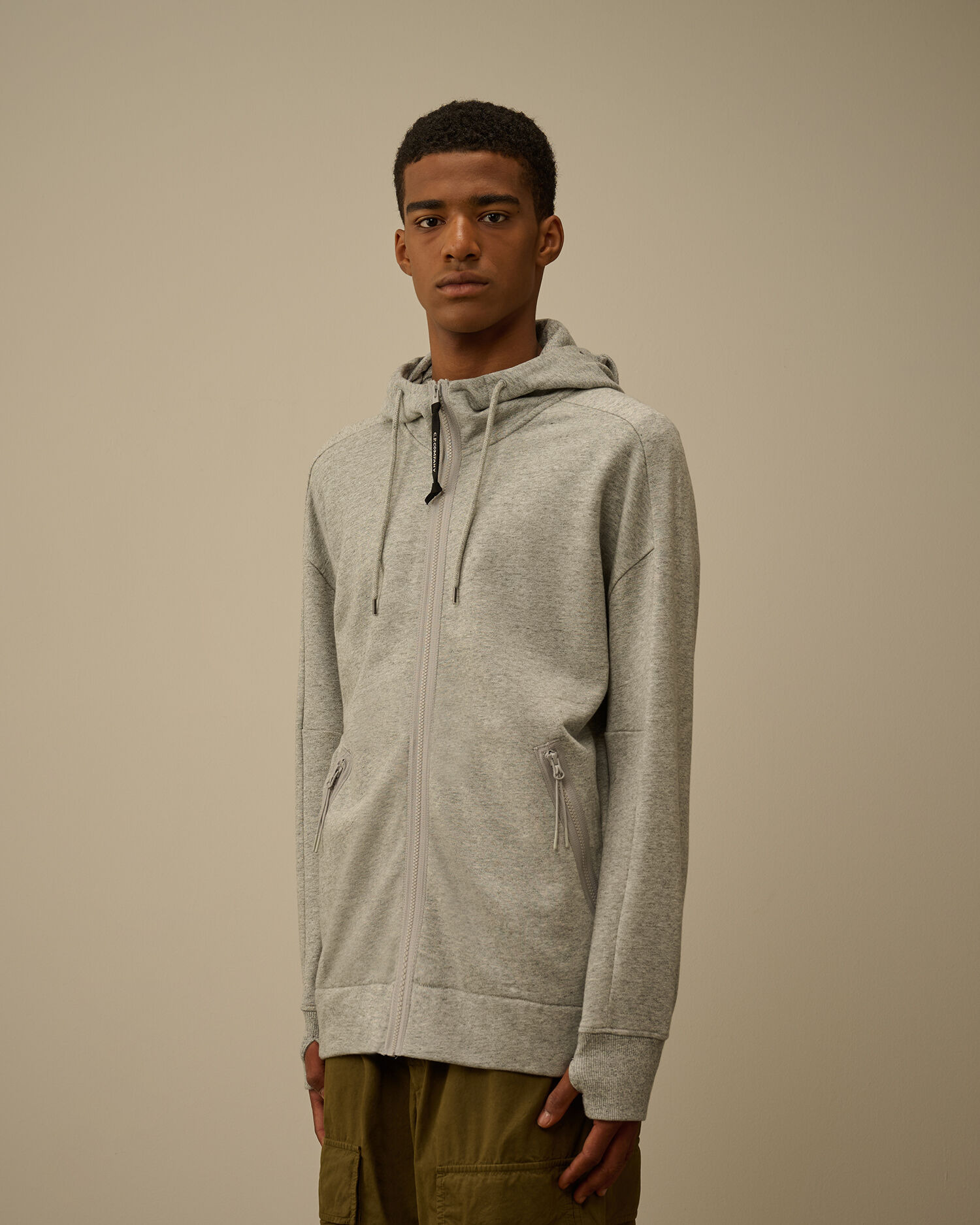 Diagonal Raised Fleece Goggle Sweatshirt - 3
