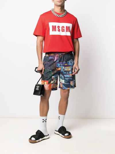 MSGM logo print T-shirt outlook